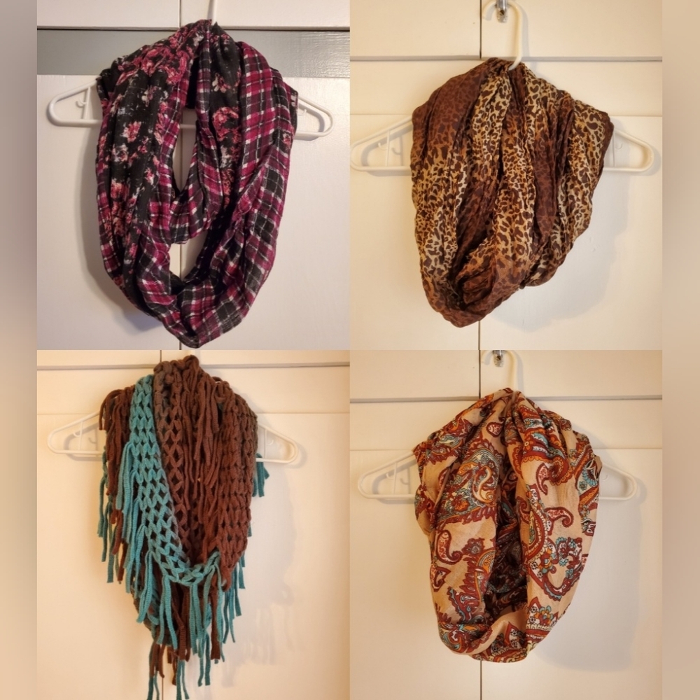Bundle of 4 Maurices Infinity Scarves